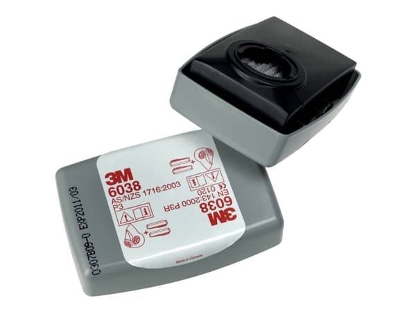3M hiukkassuodatin aktiivihiilellä, P3R 6038 20 kpl (6038)
