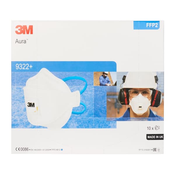 Andningsskydd 3M Aura FFP2 9322+V 10/fp