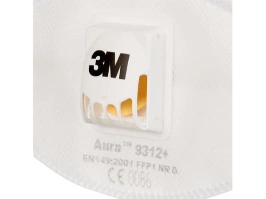 3M Aura, Puolinaamarihengityssuojain, FFP3, Valkoinen