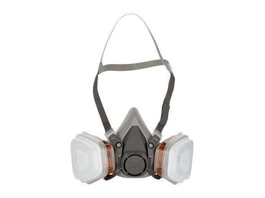 3M 6002PRO, Puolinaamarihengityssuojain, FFP3, Teollisuuden kunnossapito, Musta, Harmaa, Valkoinen, CE, 1 kpl