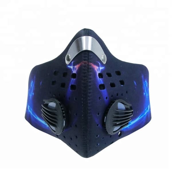 Anti-smog maske med aktivt kul + 3 N99 filtre (blå)