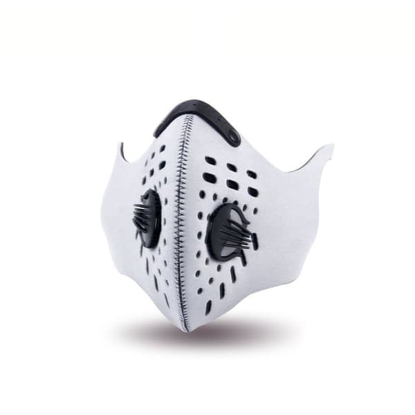 Anti-smog mask med aktivt kol + 3 N99 filter (vit)