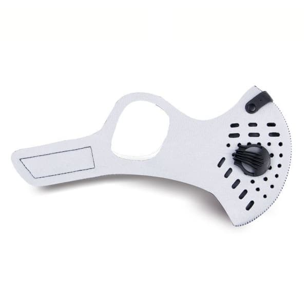 Anti-smog mask med aktivt kol + 3 N99 filter (vit)