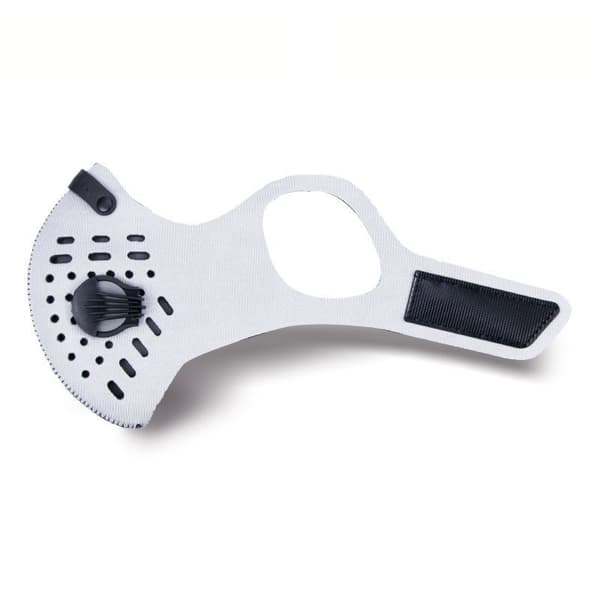 Anti-smog maske med aktivt kul + 3 N99 filtre (hvid)