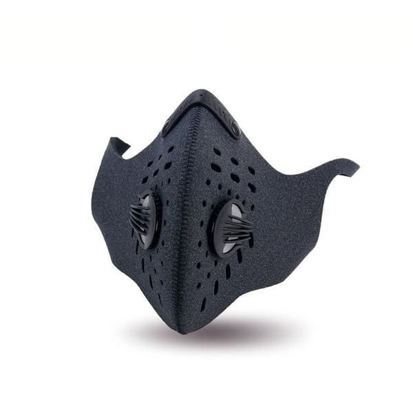 Anti-smog maske med aktivt kul + 3 N99 filtre (grå)