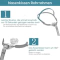 Miniatyrbild 3 av 6: Mask näskudde Rampassform, full kombination av huvudbonadsrem Rörram med S/M/L storlek näskudde, mjuk och tätning Förbättra bärkomforten för sömn