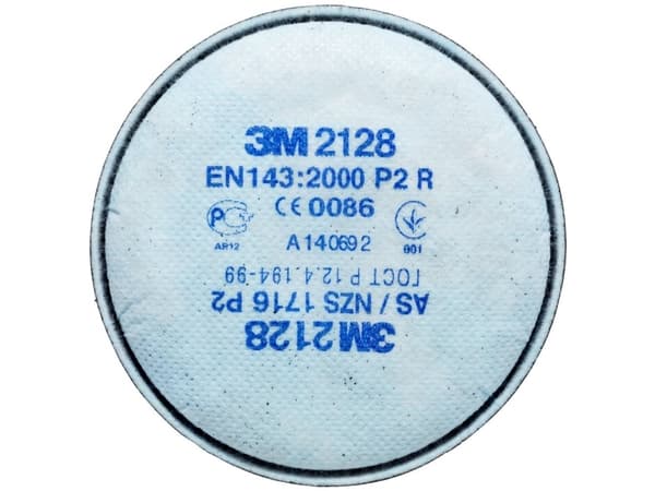 3M Pyöreä hiukkassuodatin aktiivihiilellä P2R - 2 kpl (2128)