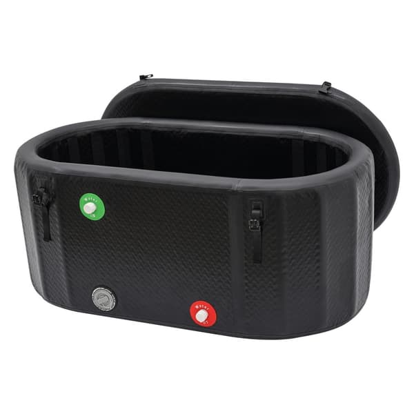 Isebadekar, 370 liter kapacitet, fritstående design, holdbar PVC-konstruktion,Sort