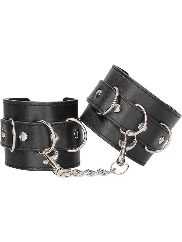 Ouch!: Leather Cuffs Svart