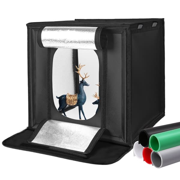 Bærbar Fotostudie Boks, PVC Baggrund, Bordplade Skydning, 65 cm kit