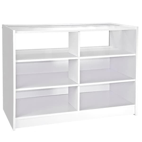 Taurus Modular Disks til Butikker - Hvid | Kassedisk Reception Skrivebord Butikskrank Hjørnetæller B1200 C1200 CM60