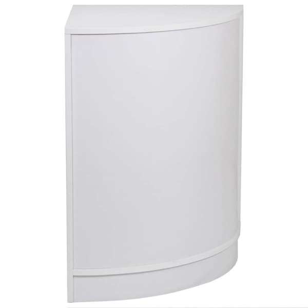 Emperor Vacker Sort & Hvid Moduldisk til Butikker Glas Hylder til Skiltning Kasseapparat Modtagerdisk Butiksdiske Hjørnedisk Display 90cm Høj 60cm Dyb