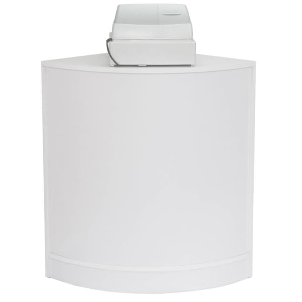 Emperor Vacker Sort & Hvid Moduldisk til Butikker Glas Hylder til Skiltning Kasseapparat Modtagerdisk Butiksdiske Hjørnedisk Display 90cm Høj 60cm Dyb