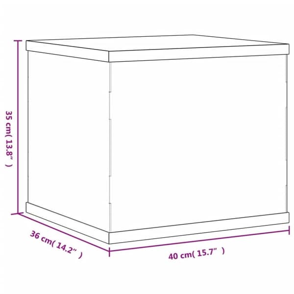 vidaXL Akryllåda transparent 40x36x35 cm