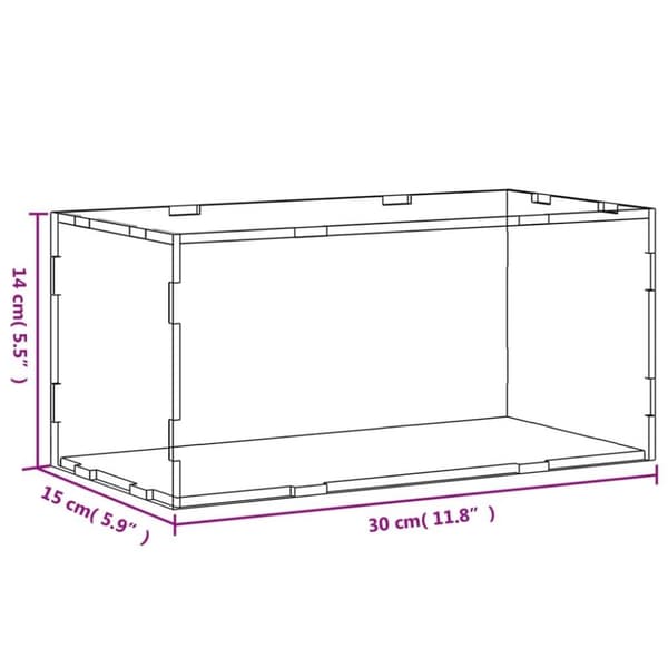 vidaXL montre 30x15x14 cm akryl transparent