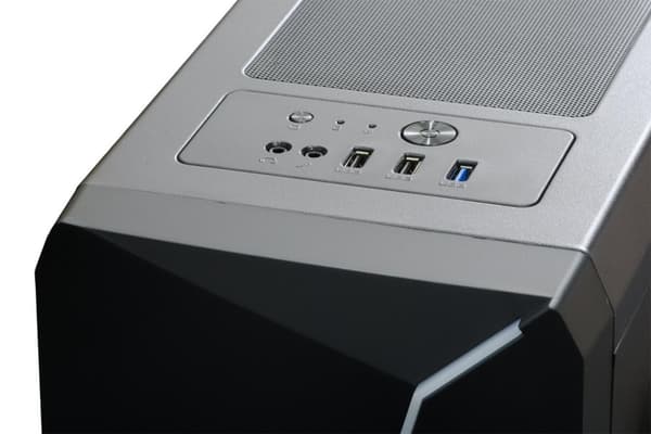 CARCASA  SPACER - gaming, Middle Tower, ATX, "FLASH", fara sursa, sticla securizata, USB 2.0 x 2, USB 3.0 x 1, PSU shroud, black "SPCS-GC-FLASH" Sort