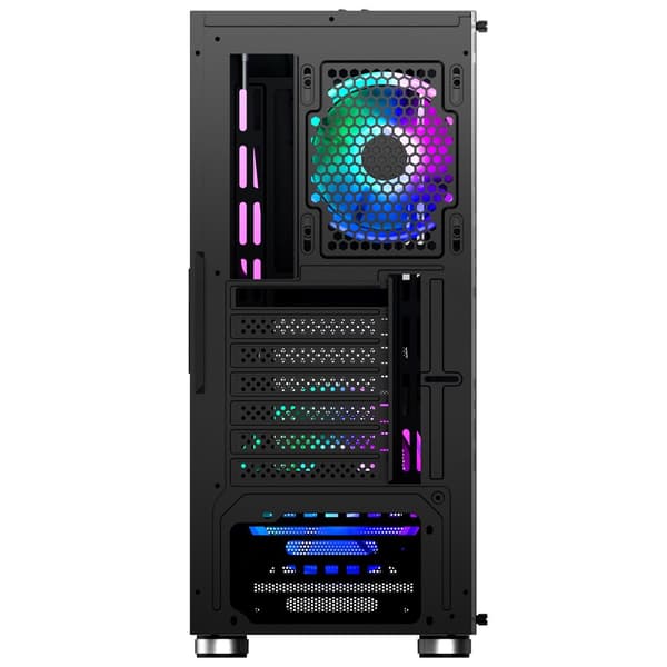CARCASA NJOY Middle Tower, ATX, "FORT", fara sursa, sticla securizata, fan x 2, USB 2.0 x 1, USB 3.0 x 2, Jack 3.5 mm x 2, mesh pt. filtrare praf, neg