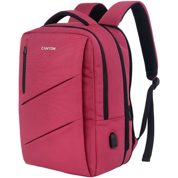 CANYON backpack BPE-5 Urban USB 15.6'' Red
