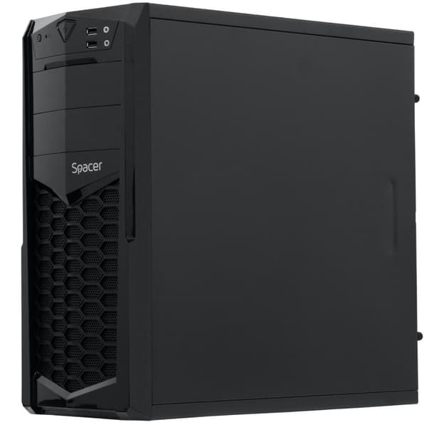 CARCASA  SPACER, Middle Tower, ATX, "KRYPTON", fara sursa, USB 2.0 x 2, Jack 3.5mm x 2,  "SPC-KRYPTON"