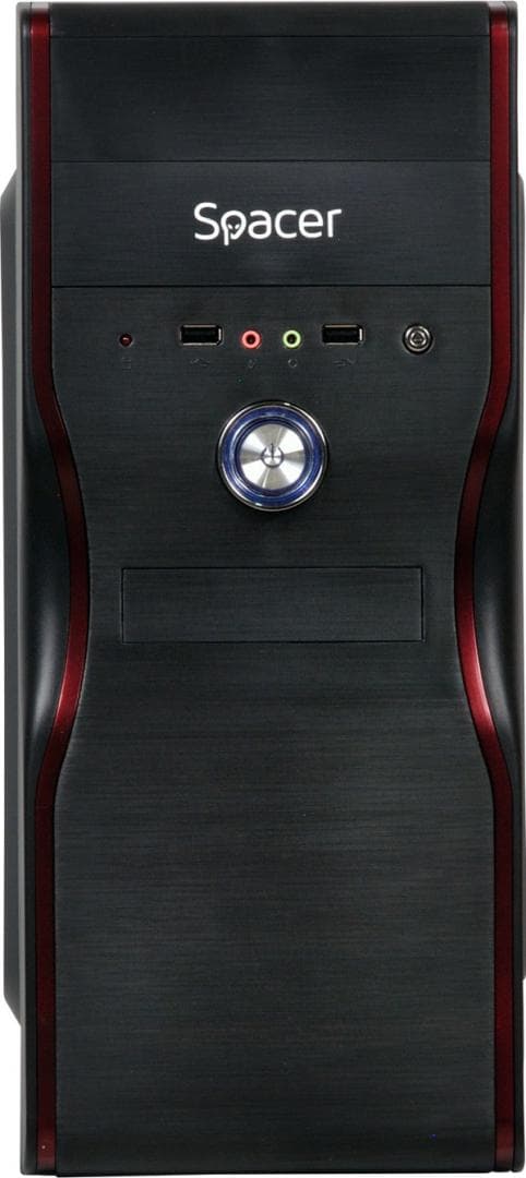 CARCASA SPACER, Middle Tower, ATX, "NEW MERCURY", 500 (250W for 500 Desktop PC), USB 2.0 x 2, Jack 3.5mm x 2, "SPC-NEW MERCURY" (timbru verde 0.8 lei)