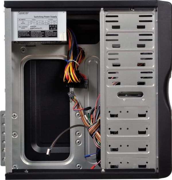 CARCASA SPACER, Middle Tower, ATX, "NEW MERCURY", 500 (250W for 500 Desktop PC), USB 2.0 x 2, Jack 3.5mm x 2, "SPC-NEW MERCURY" (timbru verde 0.8 lei)