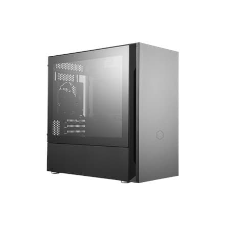 CARCASA Cooler Master, Mini Tower, mATX, "Silencio S400", fara sursa, sticla securizata, 2 x fan, USB 3.0 x 2, Jack 3.5mm x 1, card reader, mesh , "MC Sort