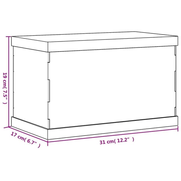 Akryllåda transparent 31x17x19 cm