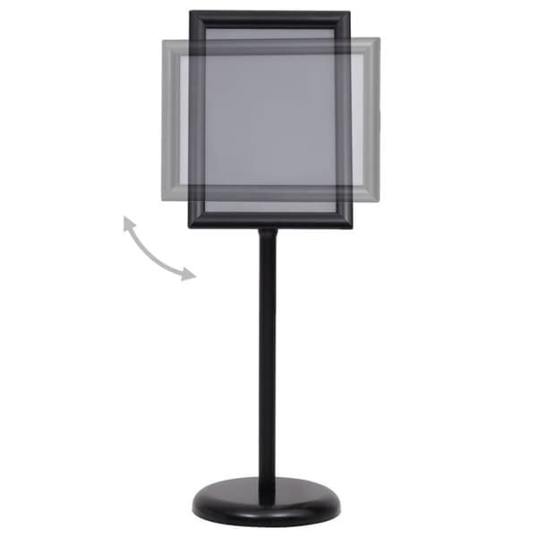 plakatstativ A3 aluminiumslegering sort