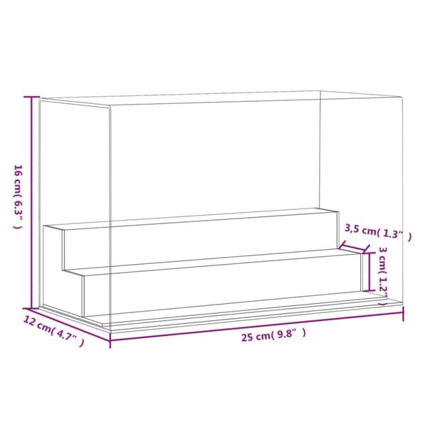Akryllåda transparent 25x12x16 cm