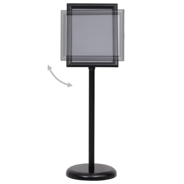plakatstativ A4 aluminiumslegering sort