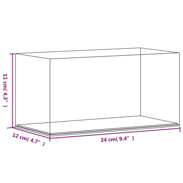 montre 24x12x11 cm akryl transparent