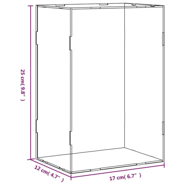 montre 17x12x25 cm akryl transparent