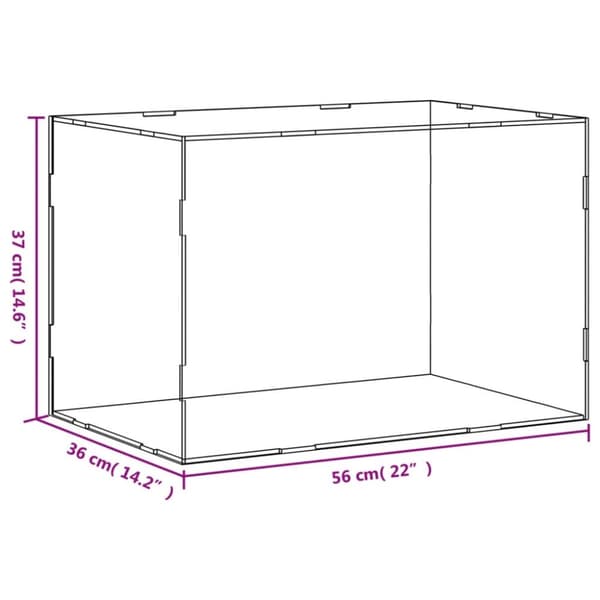 montre 56x36x37 cm akryl transparent