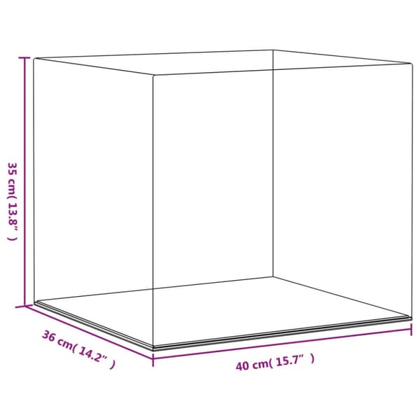 montre 40x36x35 cm akryl transparent