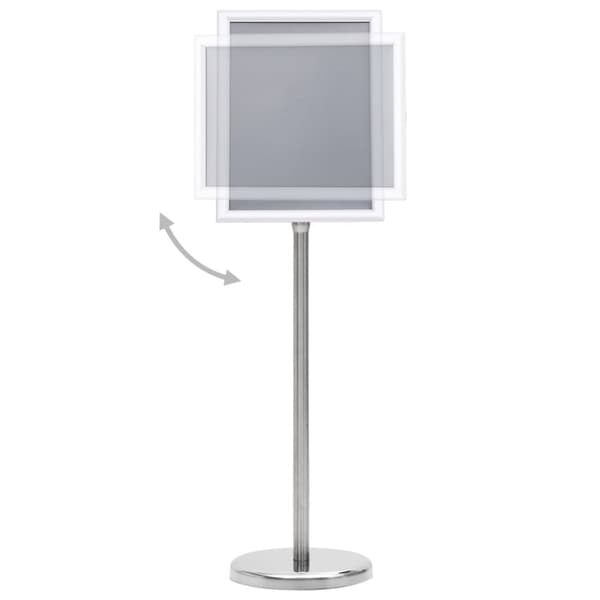 The Living Store plakatstativ A4 aluminiumslegering sølvfarvet -  Detaildisplaykasser