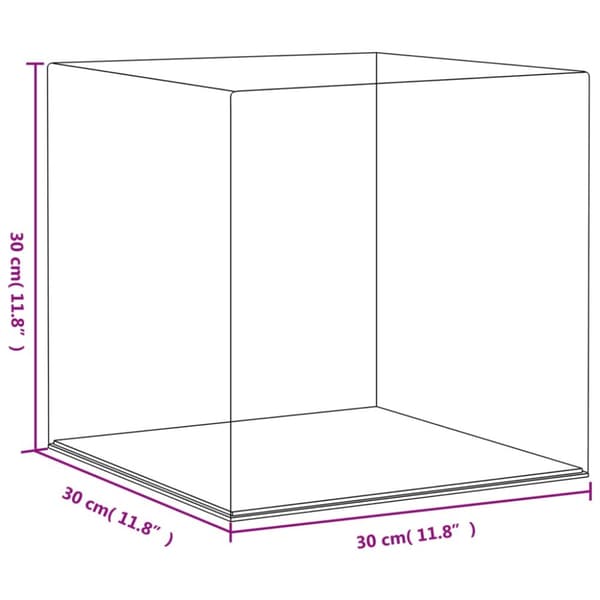 The Living Store montre 30x30x30 cm akryl transparent -  Detaildisplaykasser