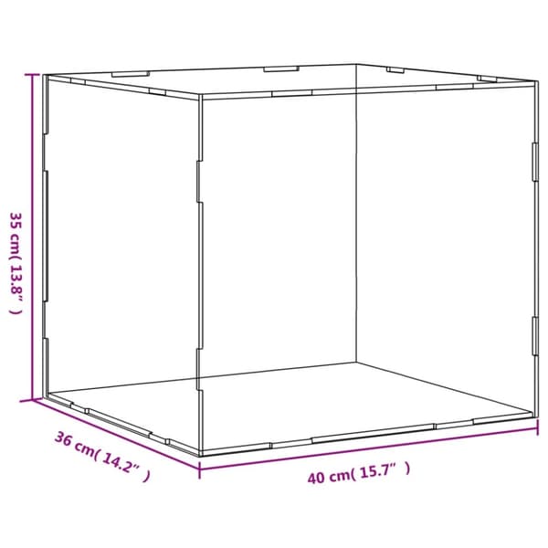 The Living Store Akryllåda transparent 40x36x35 cm -  Skyltskåp för butik