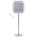 Miniatyrbild 4 av 11: Skyltskåp för butik - Living Skyltställ A4 silver aluminiumlegering