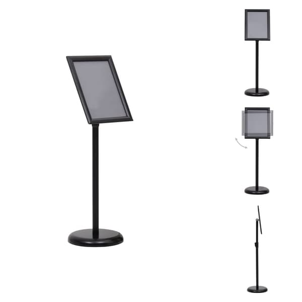 Skyltskåp för butik - Living Skyltställ A4 svart aluminiumlegering
