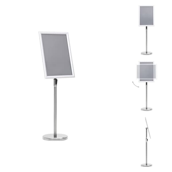 Detaildisplaykasser - Living plakatstativ A3 aluminiumslegering sølvfarvet