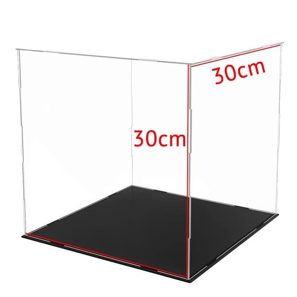Akryl Displaykasse, størrelse 30x30x30cm, støvtæt, klar design