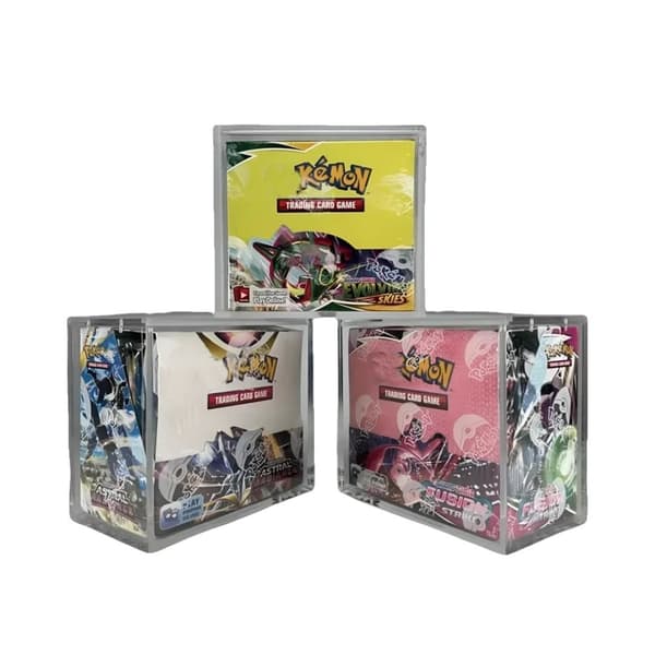 Pokémon Booster Box -näyttölaatikko, 3 pakkausta, vahva magneettikansi,3Pack Magneetti