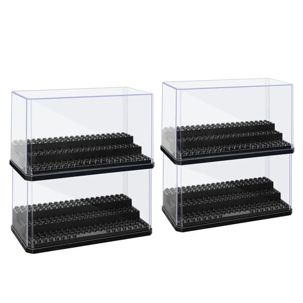 Acrylic Minifigurdisplay, Stapelbar Design, Dammtät Förvaring,4 stycken