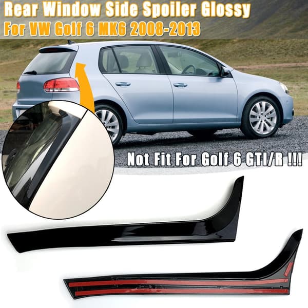 Blank sort bagrudespoiler Canard Canards Splitter Til VW Golf 6 MK6 08-13
