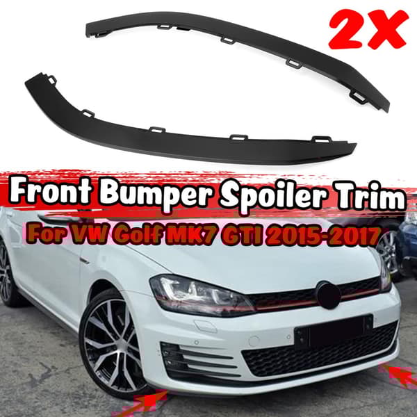 VW For Golf MK7 GTI 2015-2017 auton etupuskurin huuli alempi spoileri Ilmanohjaimen helman koristelista 5GG8059039B9 5GG8059049B9(musta)