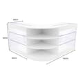 Pikkukuva 4 / 11: Set Shop Counters "APOLLO" | Black/White/Maple | 2xK + 1xLM60 | MDF and tempered glass | Shelves and sliding doors with locks | Easy assembly | Cashie
