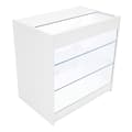 Pikkukuva 5 / 11: Set Shop Counters "APOLLO" | Black/White/Maple | 2xK + 1xLM60 | MDF and tempered glass | Shelves and sliding doors with locks | Easy assembly | Cashie