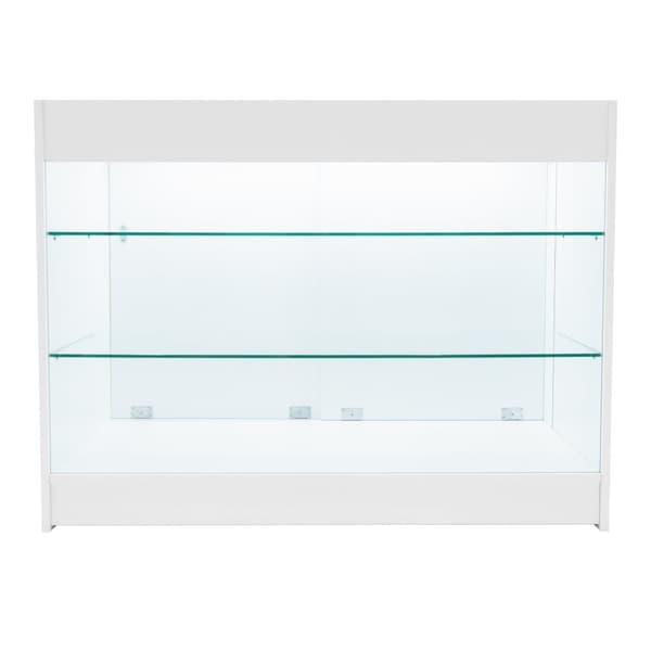 Set Butiksdiskar "APOLLO" | Svart/Vit/Lonn | 2xK + 1xLM60 | MDF och härdat glas | Hyllor och skjutdörrar med lås | Enkel montering | Kassadisk Exponer
