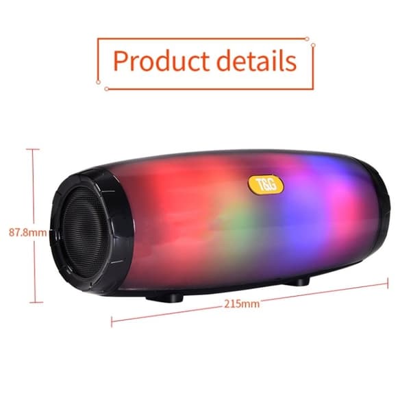 Bluetooth Kaiutin LED-valoilla - Langaton – Musta