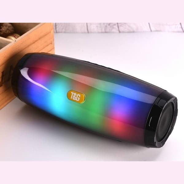 Bluetooth Højttaler med LED - Trådløs – Sort